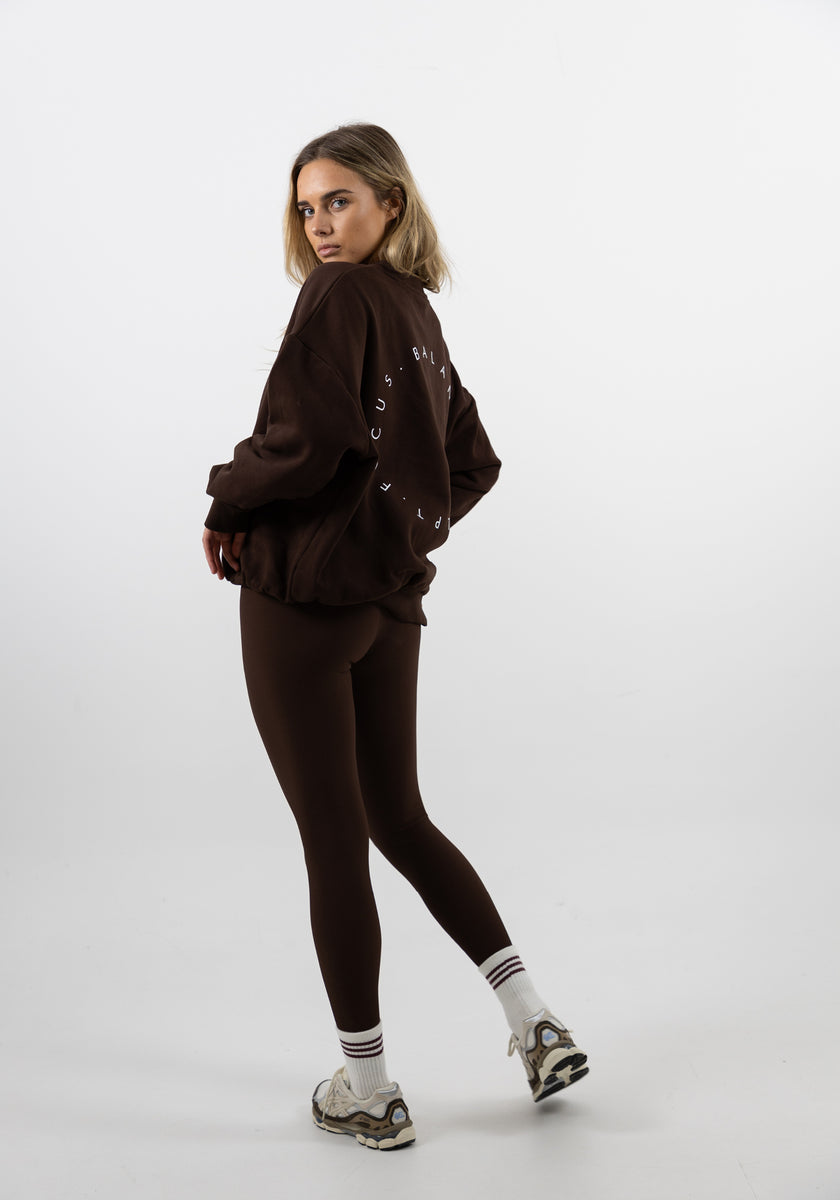 Balance, Sculpt, Focus Sweatshirt - Chocolate / S