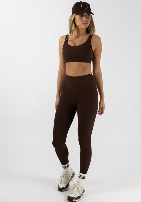 Ribbed Crop - Chocolate / S